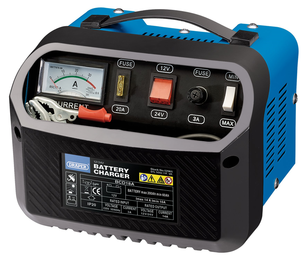 Draper 10-14AMP 12/24V BATT CHARGER 52965 52965 12/24V Battery Charger, 10 - 14A