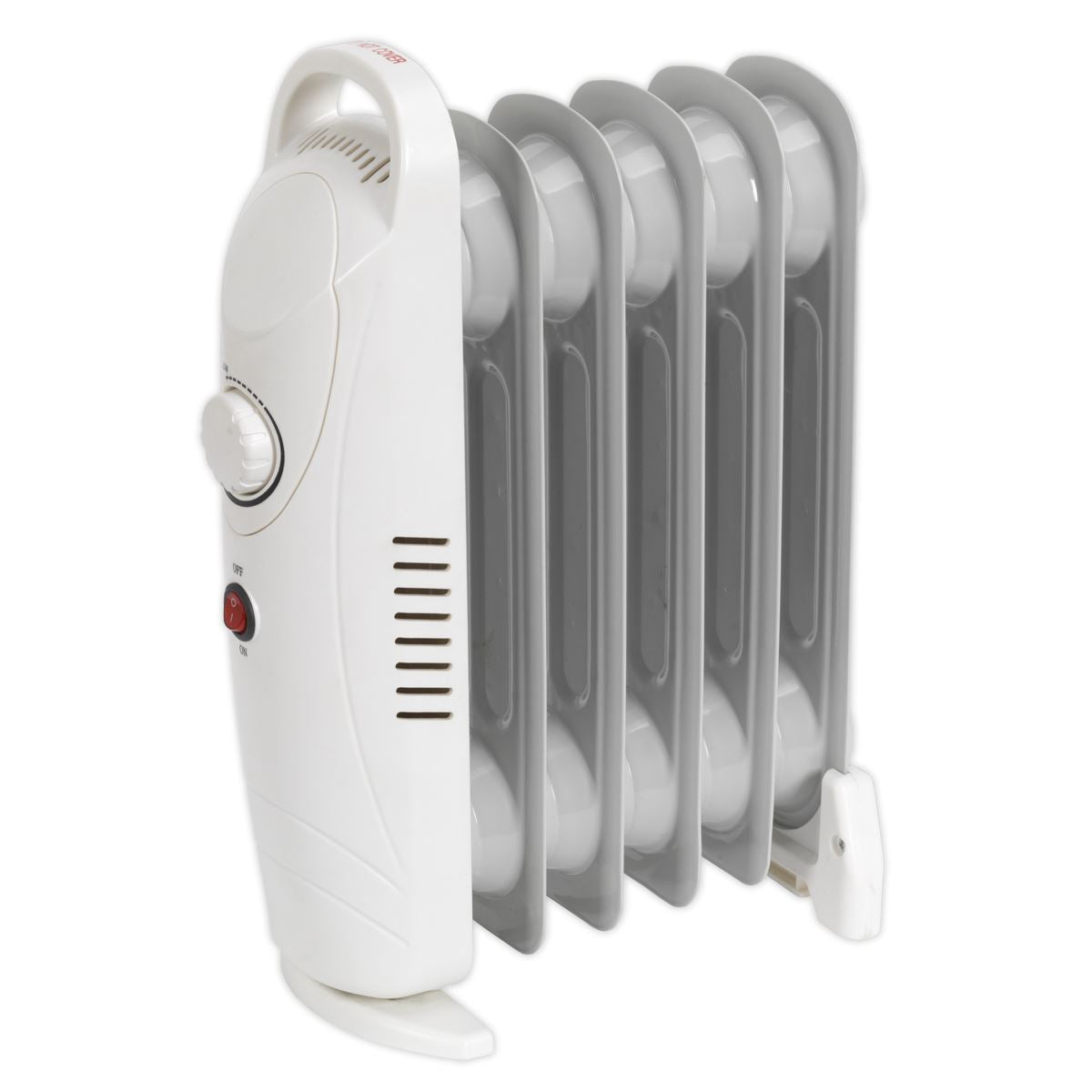 Sealey RD800 6-Element Oil-Filled Mini Radiator 800W/230V | Thermostat, Tip-Over Switch | Oil-filled radiator suitable for office, home, showroom and