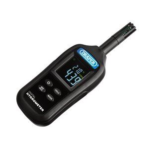 Draper DIGITAL HYGROMETER 12444 12444 Handheld Digital Hygrometer - Humidity and Temperature Meter, 0-100% RH and -20 to +70Â°C