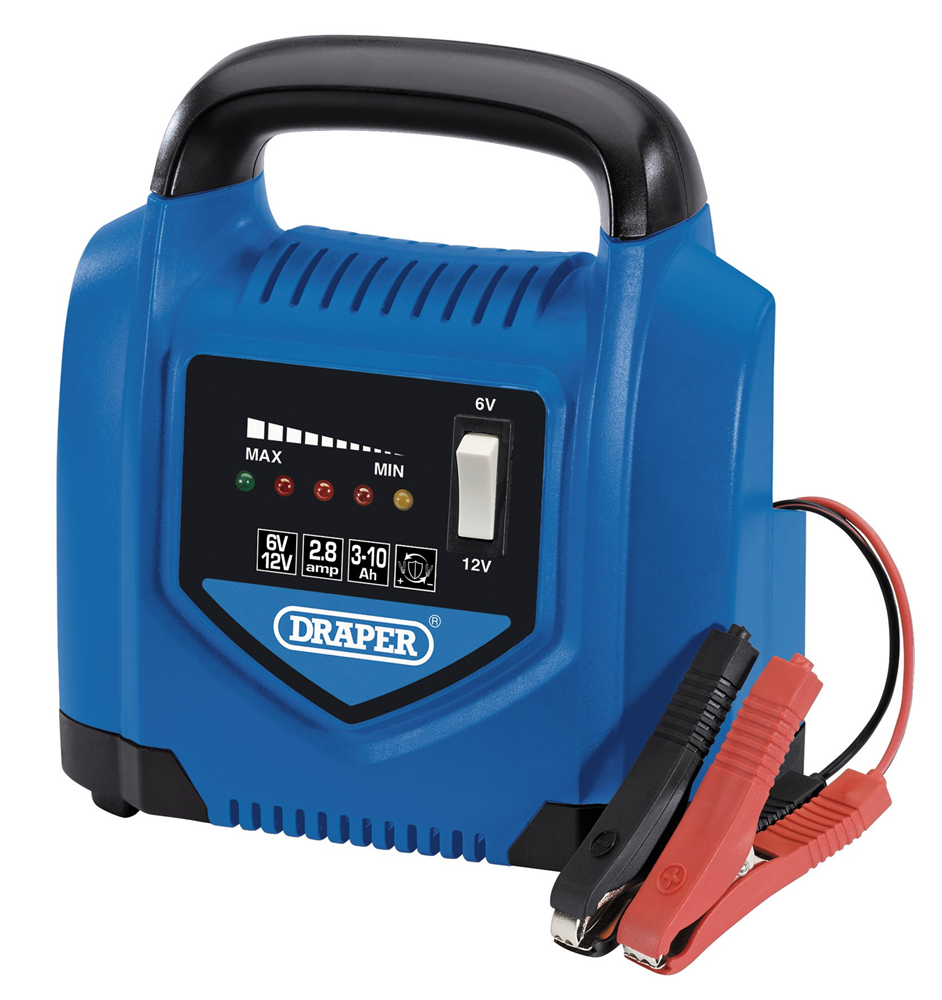 Draper 2.8A 6V/12V BATTERY CHARGER 53047 53047 6V/12V Battery Charger, 2.8A