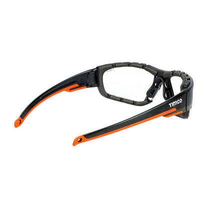 TIMCO Sport Safety Glasses FoamGuard One Size Clear Pack 1