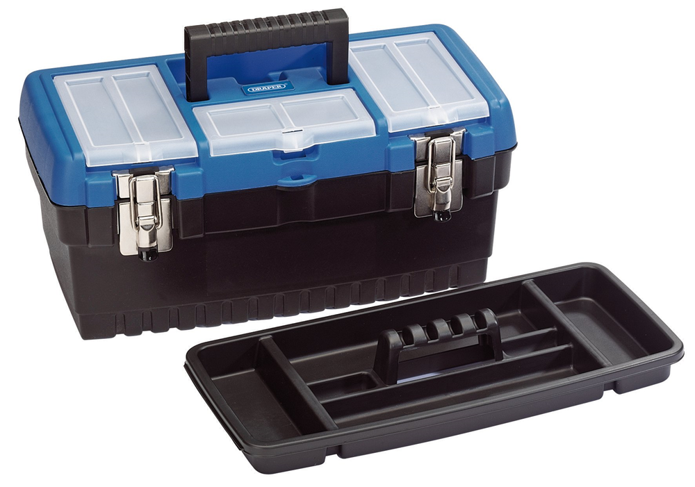 Draper 16 T/BOX ORGANISER/TRAY 53878 413mm Tool Organiser Box with Tote Tray