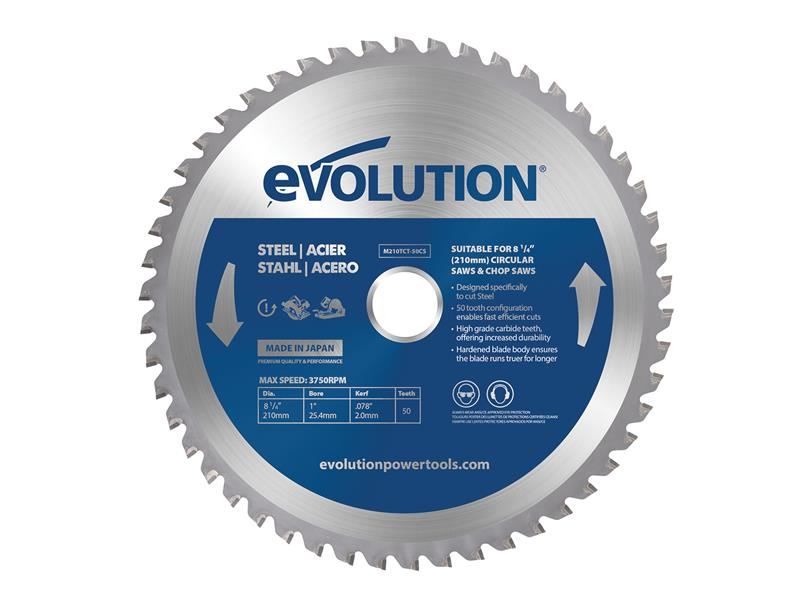EVL Mild Steel Cutting Circular Saw Blade 210 x 25.4mm x 50T