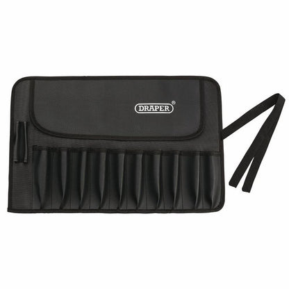 40767 Draper 12 Division Tool Roll TRP12 Tool Rolls Professional Trade DIY Workshop Garage Use