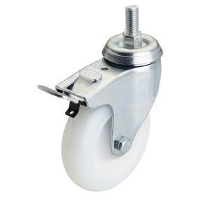 Draper NYLON CASTOR BOLT/BK.-100M DIA 65506 Nylon Wheeled Swivel Bolt Castors with Brake