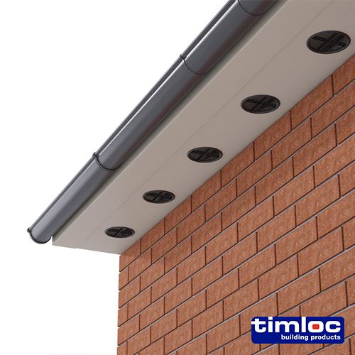 TIMCO Push-in Soffit Vent Black 70 Black Pack 10