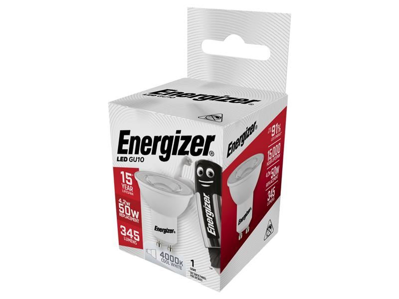 Energizer� S8825 LED GU10 36� Non-Dimmable Bulb, Cool White 345 lm 4.2W