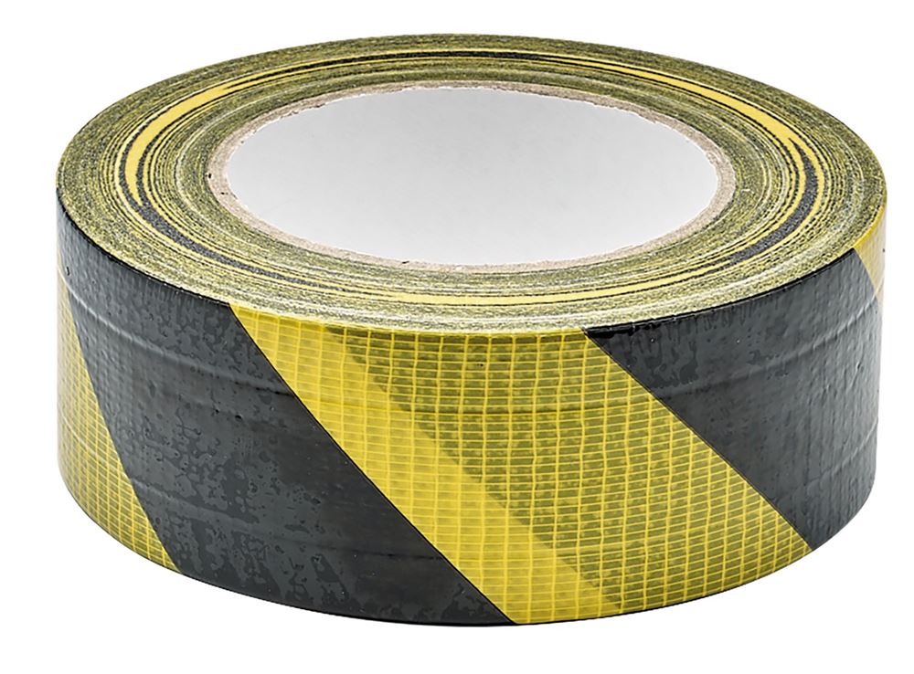 12616 Draper Hazard Tape, 50m x 48mm TP-HAZ.48M Tape Rolls Professional Trade DIY Workshop Garage Use