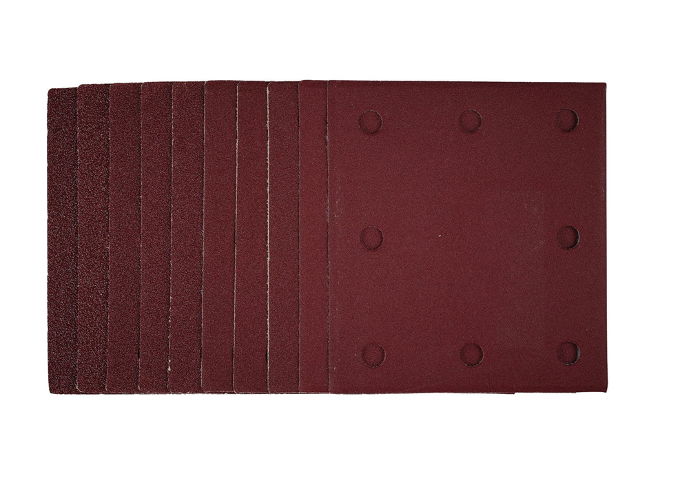 Draper SANDING SHEET 115X105MM ASSRT 54347 54347 1/4 Sanding Sheets with Hook and Loop, 115 x 105mm (Pack of 10)