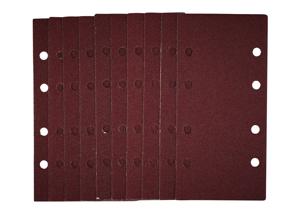 Draper SANDING SHEET 93X190MM 80G 54851 54851 1/3 Sanding Sheets with Hook and Loop, 93 x 190mm (Pack of 10)