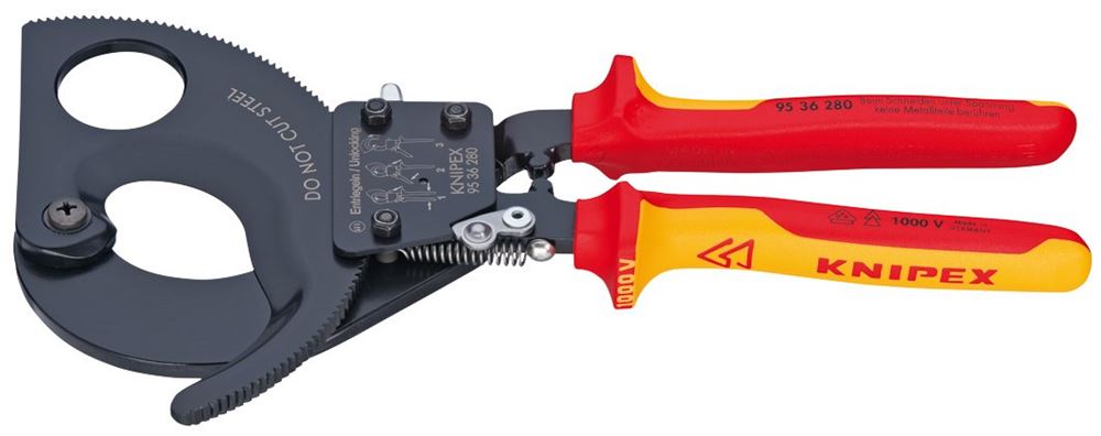 Draper 280MM CABLE CUTTER 55015 VDE Fully Insulated Ratchet Action Cable Cutters