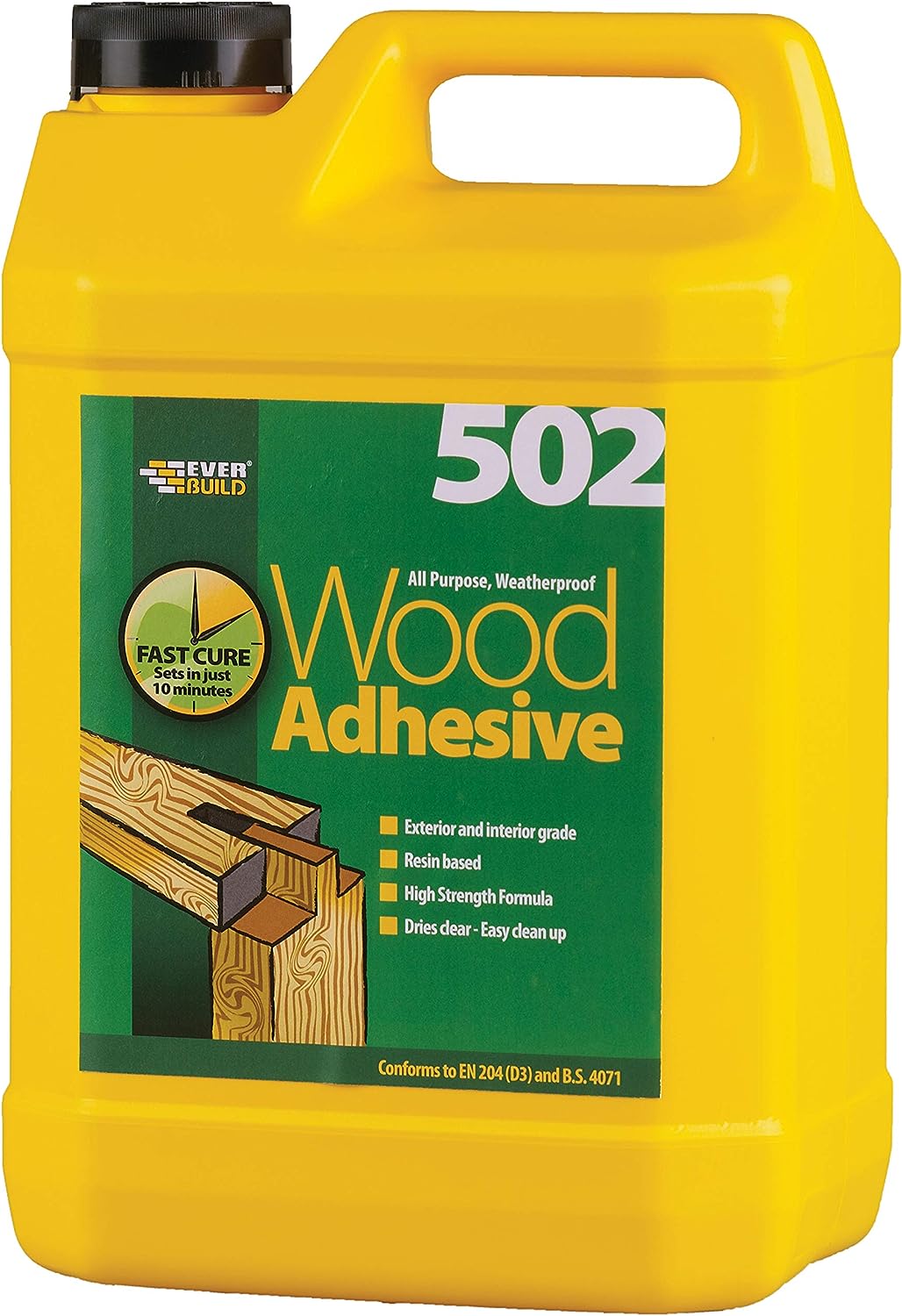 Everbuild 502 All Purpose Weatherproof Wood Adhesive, 5 Litre