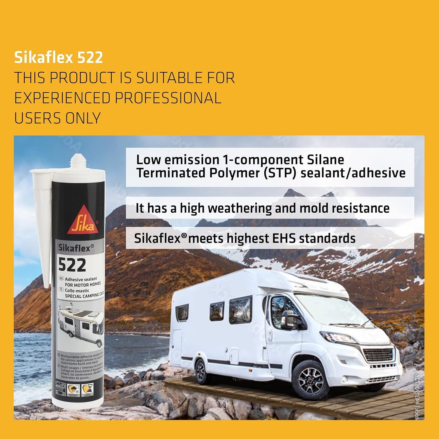 Sika Sikaflex-522 Caravan & Motorhome Adhesive Sealant Weather & Mould Resistant