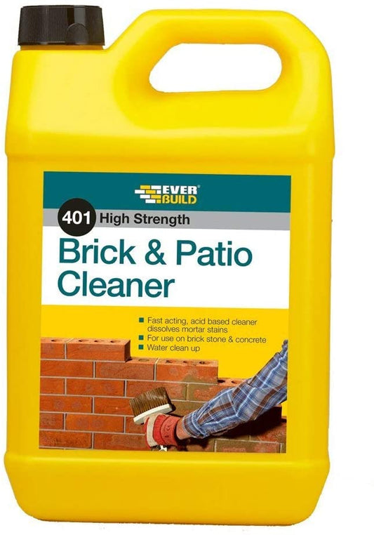 Everbuild 401 High Strength Brick and Patio Cleaner, 5 Litre, Acid Based