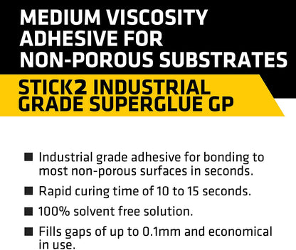 Everbuild 50g Industrial Grade GP Medium Viscosity Super Glue Adhesive