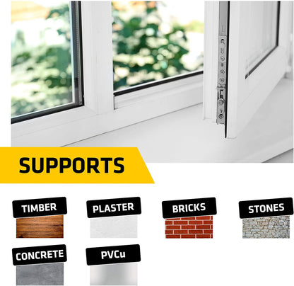 Everbuild White External Frame Acrylic Sealant  Windows Door frames anti Mould