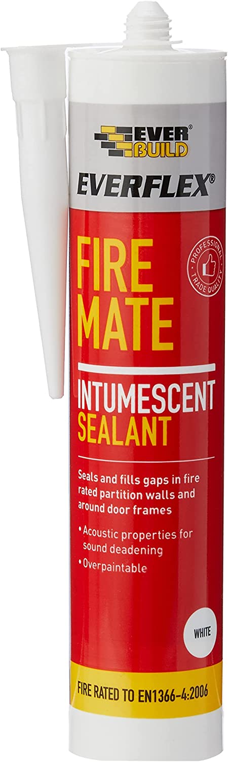Everbuild Fire Mate Intumescent Acrylic Sealant Seals Fills Fire Rated White