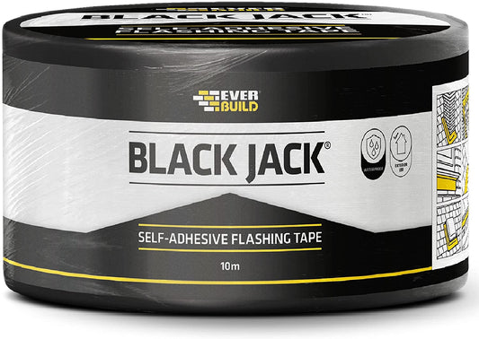 Everbuild ALL SIZES  Black Jack Flashing Tape 10m Rolls Self Adhesive Bitumen
