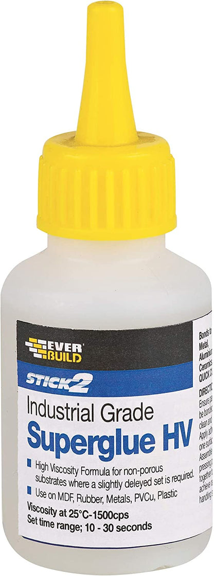 20g Everbuild Industrial Grade High Viscosity HV SuperGlue Super glue Adhesive