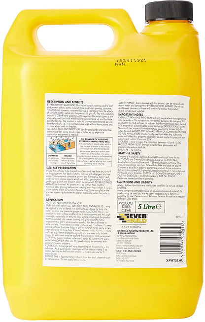 Sika Everbuild Patio & Path Seal Paving Sealer, Clear 5 Litre