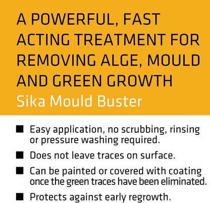 Sika Mould Buster Removes Algae Mould & Growth from Paths Patios Driveways 5 L