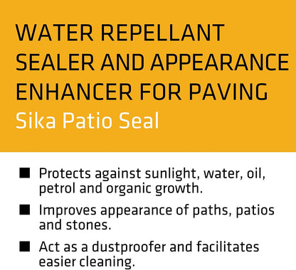 Sika Patio Seal Paving Sealer, Clear 5 Litre