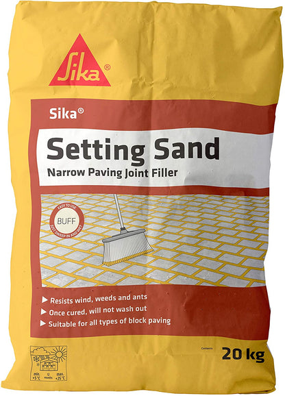Sika Setting Sand & Narrow Paving Joint Filler, Buff, 20 kg