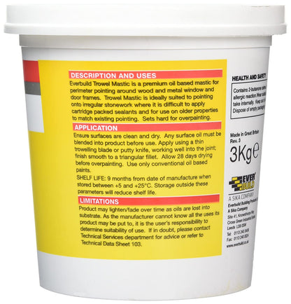Everbuild TROWST 3 kg Stone Trowel Mastic