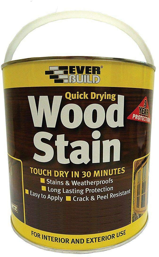 Everbuild Quick Drying Professional Solvent Free Wood Stain Clear Coat 2.5 Litre