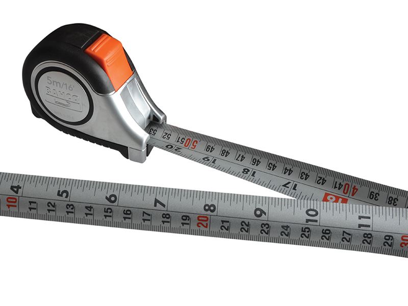 Bahco MTS-5-25-E MTS Reversible Magnetic Tip Auto Pocket Tape 5m/16ft (Width 25mm)