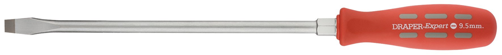 Draper 250X9.5MM S/DR. ENGINEERS PKD 55490 250mm Long Reach Mechanic's/Engineer's Plain Slot Flared Tip Screwdriver (display packed)