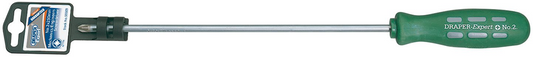 Draper NO.2X250MM PZ TYPE S/D-LONG 55509 250mm Long Reach Mechanic's/Engineer's PZ TYPE Screwdrivers (display packed)