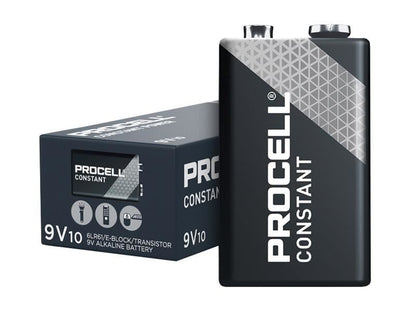 DUR 9V PROCELL  Alkaline Constant Power Industrial Batteries (Pack 10)