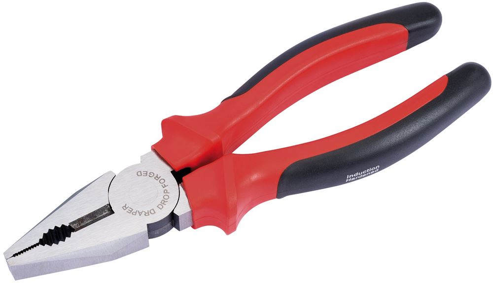 68279 Draper Redline Redline Heavy Duty Combination Plier with Soft Grip Handle, 200m Pliers Combination Pliers Professional Trade DIY Workshop Gara