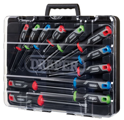 Draper SET 6 - 12PC SET - REGULAR (M) Soft Grip Screwdriver Set (12 Piece)