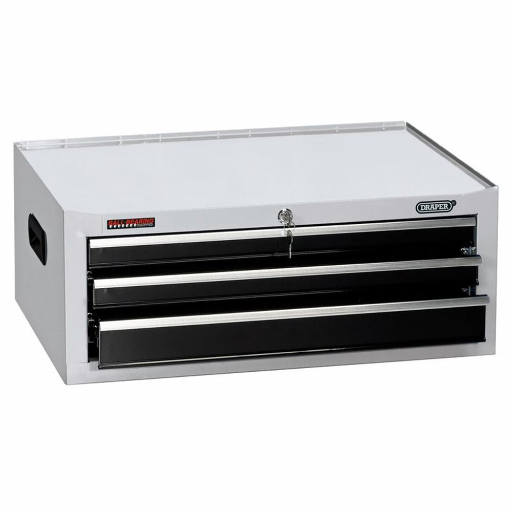 35741 Draper Intermediate Tool Chest, 3 Drawer, 26 , White TIC3D/W Tool Chests Professional Trade DIY Workshop Garage Use