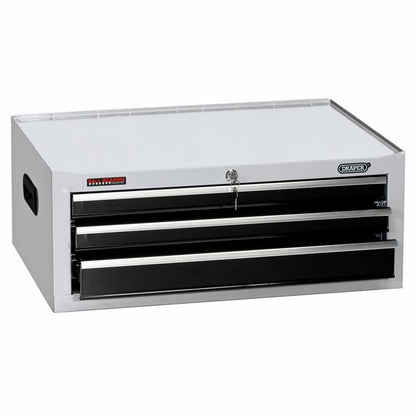 35741 Draper Intermediate Tool Chest, 3 Drawer, 26 , White TIC3D/W Tool Chests Professional Trade DIY Workshop Garage Use