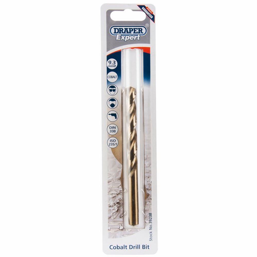 Draper 9.3MM COBALT TWIST DRILL 39238 Metric HSS Cobalt Drill Bits