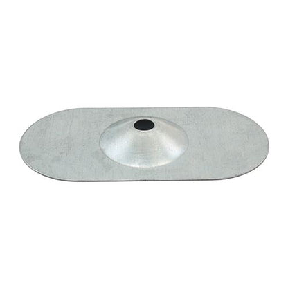 TIMCO Metal Oval Stress Plate Zinc 82 x 40 Silver Pack 50