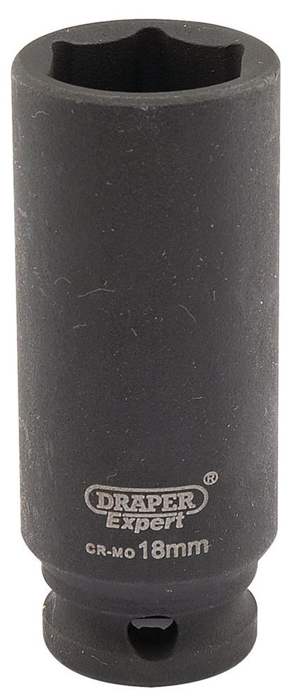 Draper 18MM IMPACT DEEP SOCKET 3/8DR 06891 3/8" Sq. Dr. Draper Expert HI-TORQÂ® Metric Deep Impact Sockets