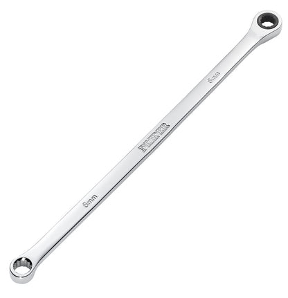 Draper 8MM LONG RATCHET RING SPANNER 27765 27765 HI-TORQÂ® Metric Extra-Long Double Ring Ratchet Spanner