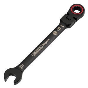Draper 11MM FLEX HEAD RATCHET SPANNER 03917 HI-TORQÂ® Metric Flexible Head Ratchet Combination Spanners, Black