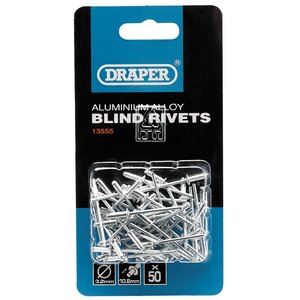 Draper 3.2X10.8MM RIVET(50 PER CARD)) 13555 Blind Rivets