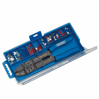 Draper CRIMPING TOOL AND TERMINAL KIT 13658 5 Way Crimping Tool & Terminal Kit, 240mm