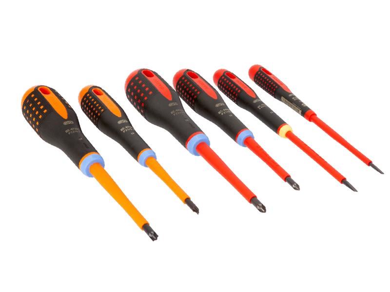 Bahco BE-9884S Mixed Insulated ERGO™ Screwdriver Set, 6 Piece