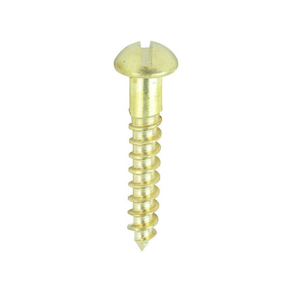 TIMCO Brass Timber Screw SLOT RND 8 x 1 Pack 200