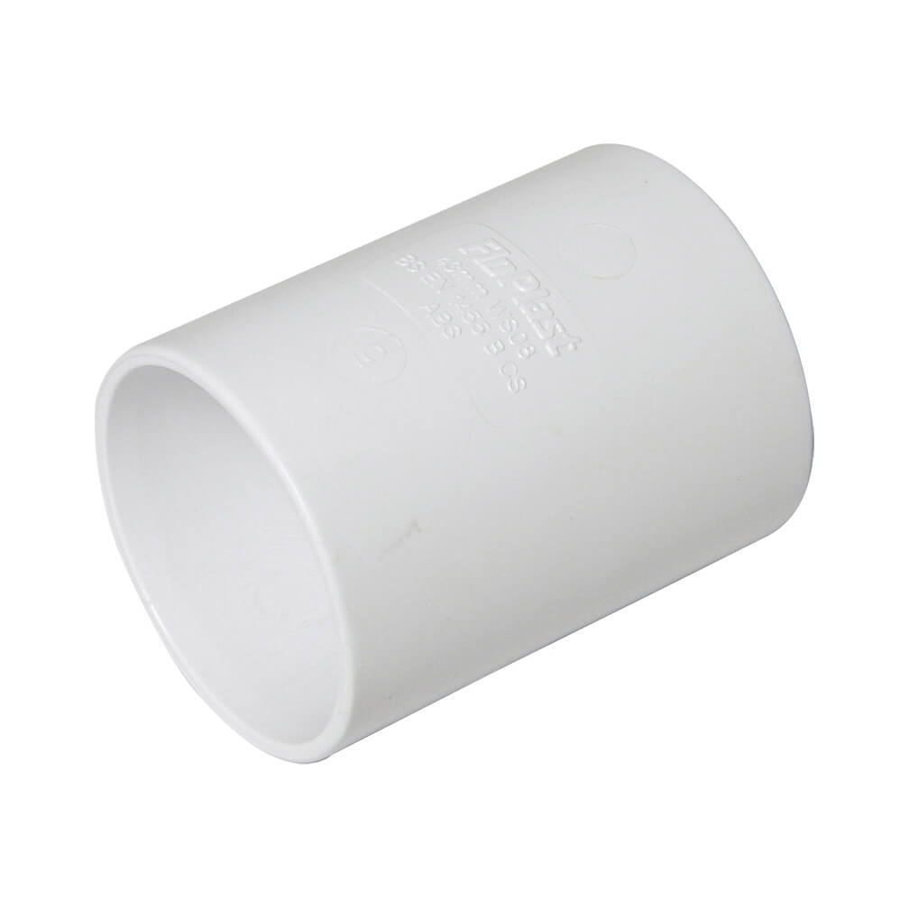 50MM WASTE - 2" STRAIGHT COUPLING SOLVENT WHITE