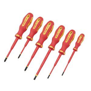 Draper 6PC XP1000 + SLIM VDE SD SET 02167 VDE Slimline Screwdriver Set (6 Piece)