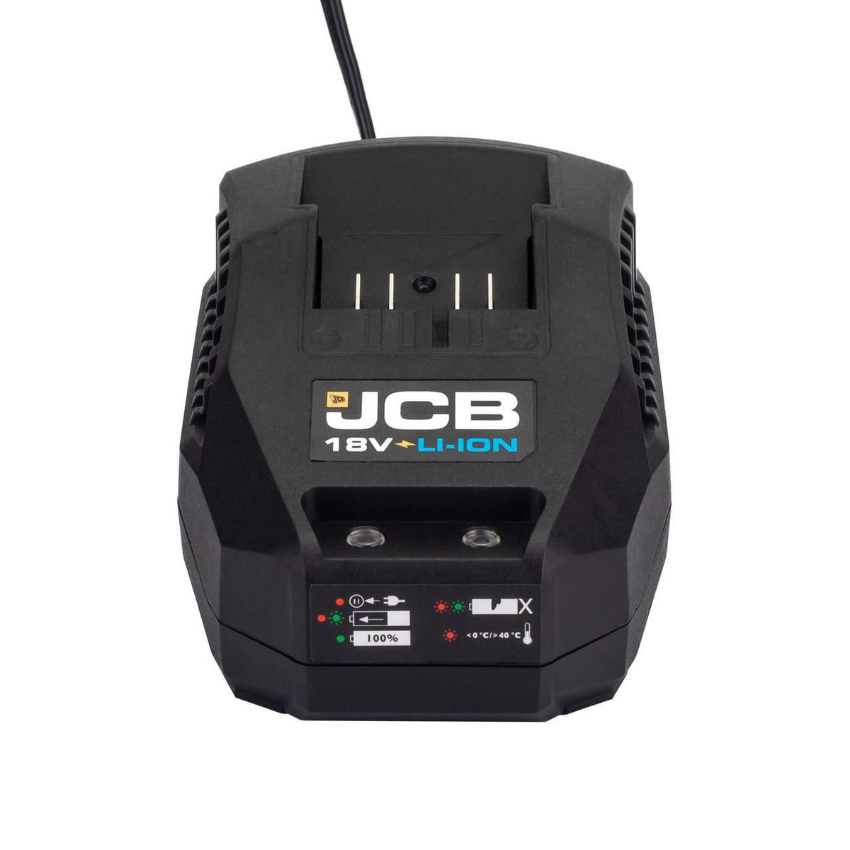 JCB 21-18VFC Battery Charger 2.4A Fast Charger 2-5Ah Li-Ion E-Tech Power Tool Charger