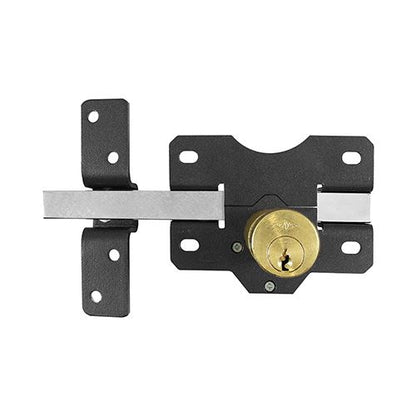 TIMCO Long Throw Gate Lock - Single 70mm Black Pack 1